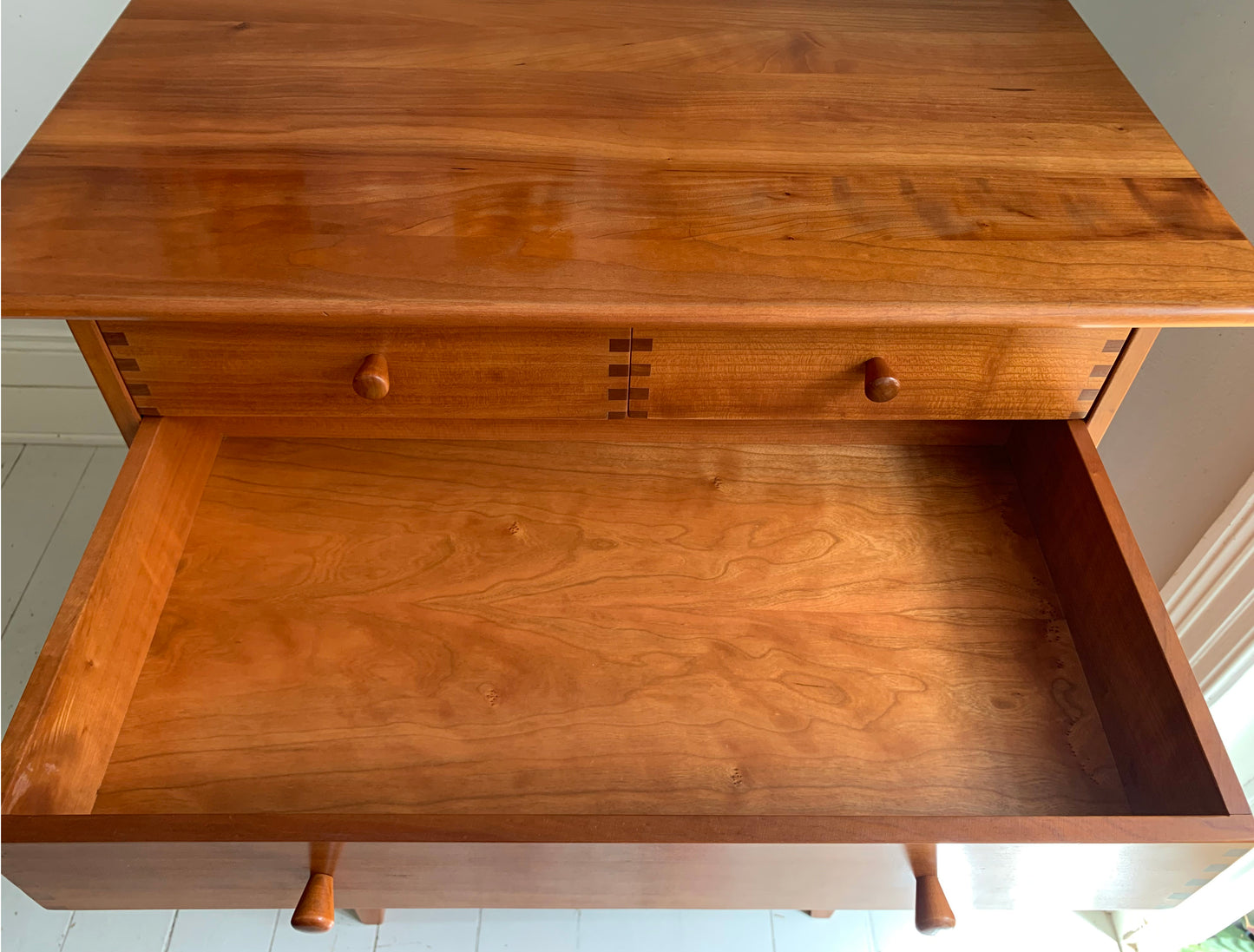 Stunning Danish Cherry Wood Hallway Cabinet by Aksel Kjersgaard