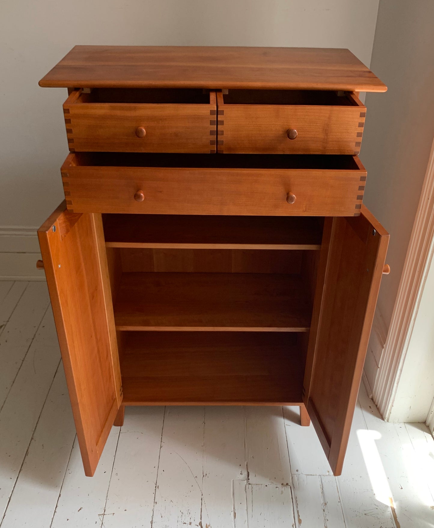 Stunning Danish Cherry Wood Hallway Cabinet by Aksel Kjersgaard