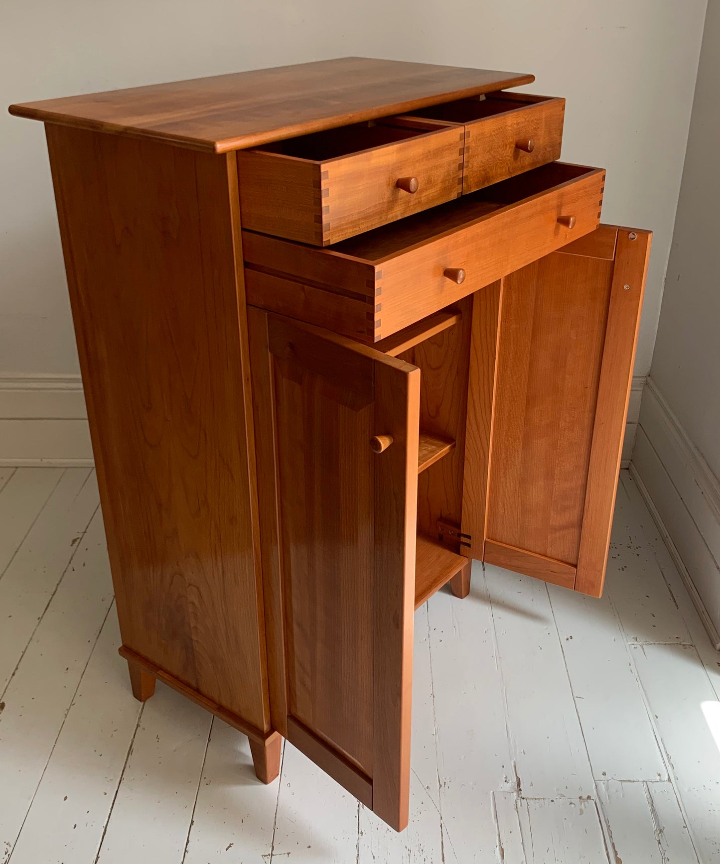 Stunning Danish Cherry Wood Hallway Cabinet by Aksel Kjersgaard