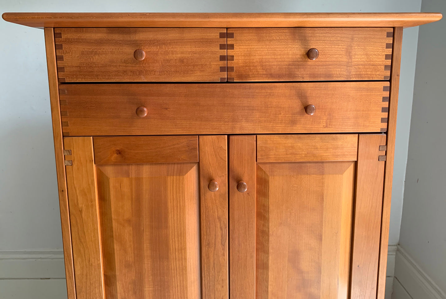 Stunning Danish Cherry Wood Hallway Cabinet by Aksel Kjersgaard