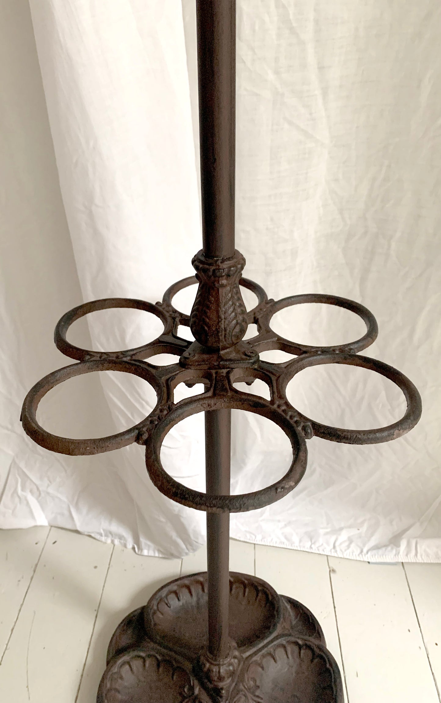 French Cast Iron Hat, Coat & Umbrella Stand - Delicately Ornate