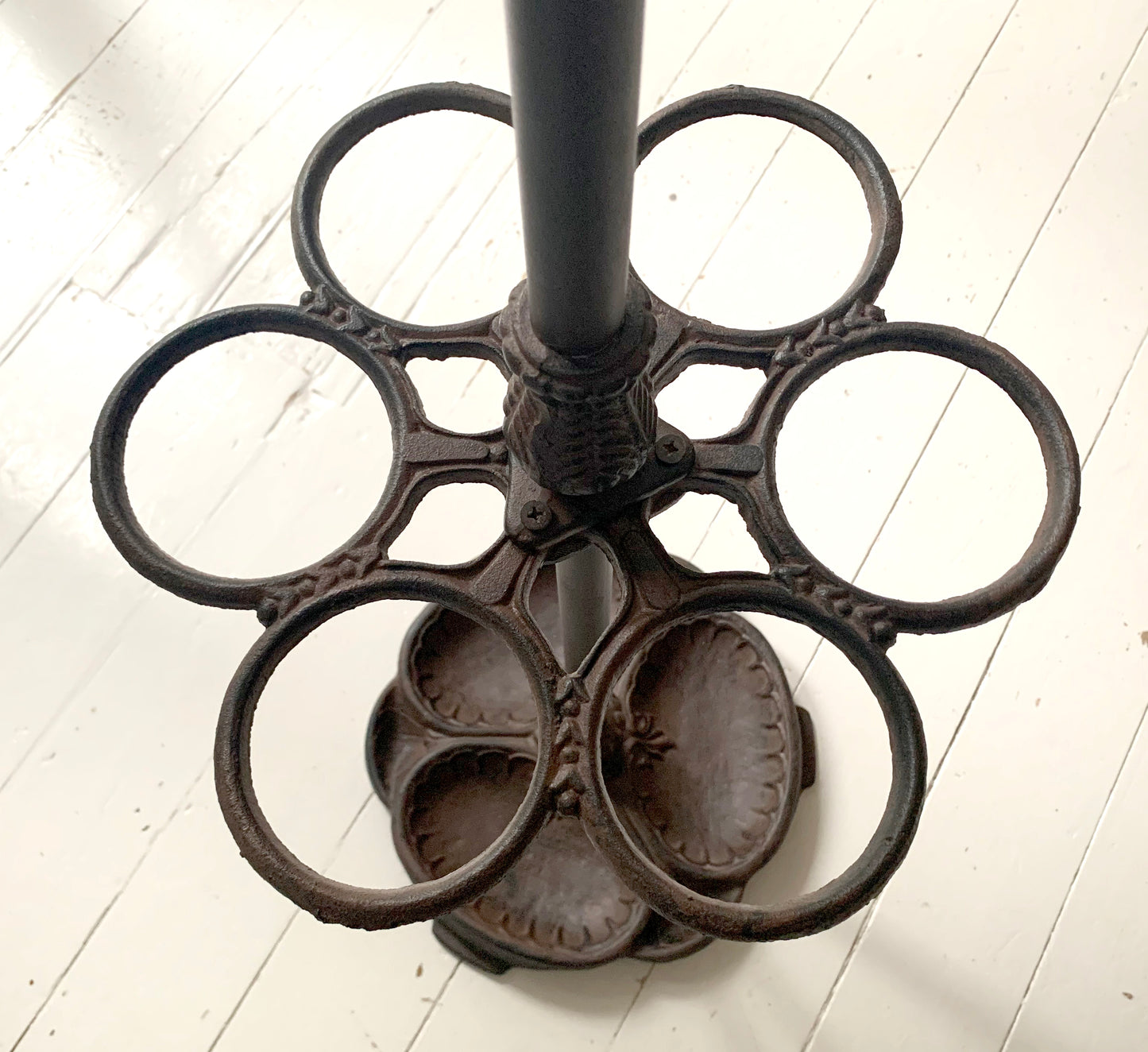 French Cast Iron Hat, Coat & Umbrella Stand - Delicately Ornate