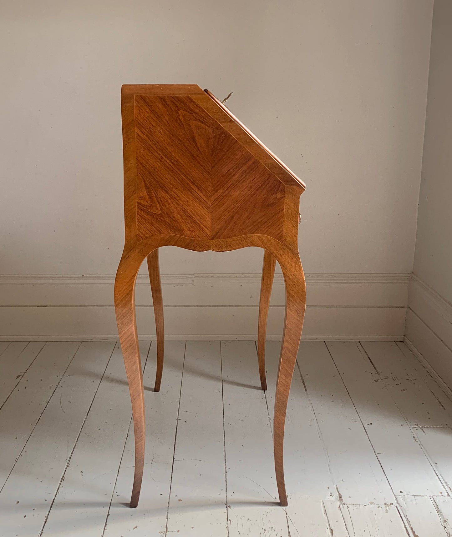 French Rococo-Style Secretaire / Bureau / Writing Desk with Intricate Parquetry