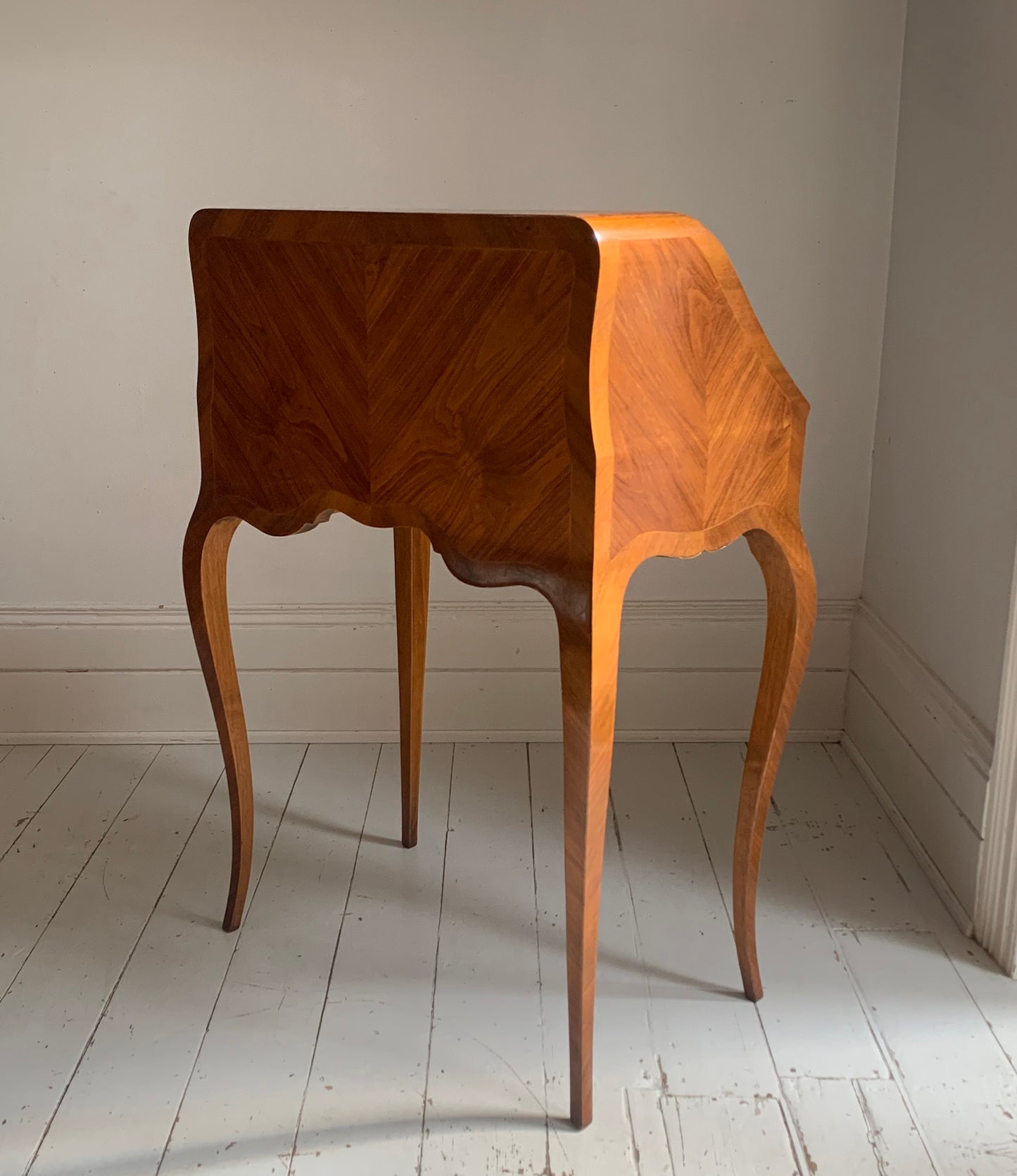 French Rococo-Style Secretaire / Bureau / Writing Desk with Intricate Parquetry