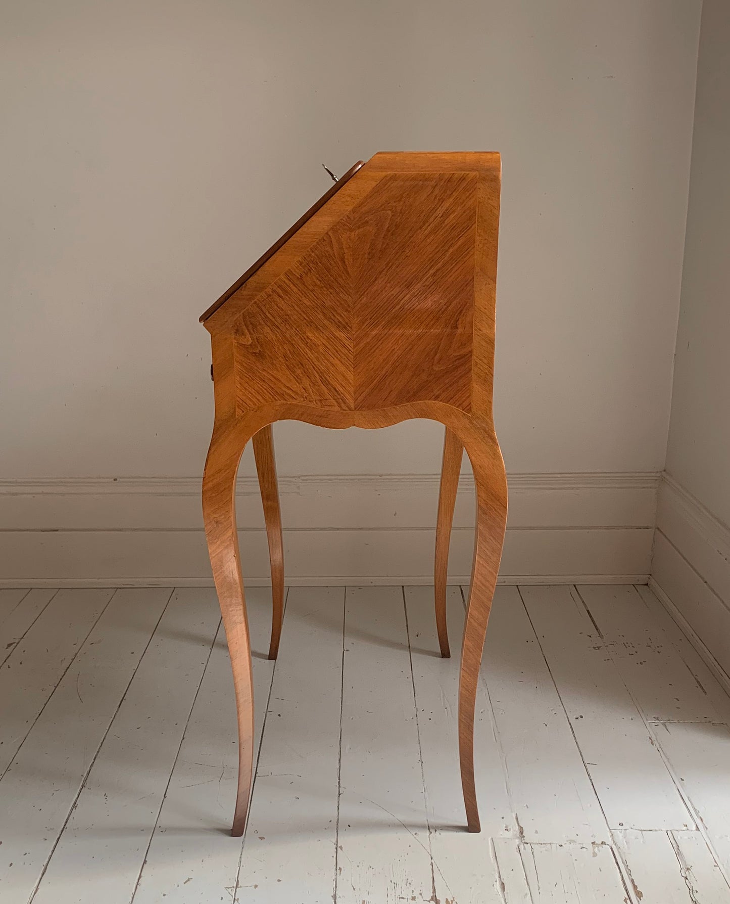 French Rococo-Style Secretaire / Bureau / Writing Desk with Intricate Parquetry