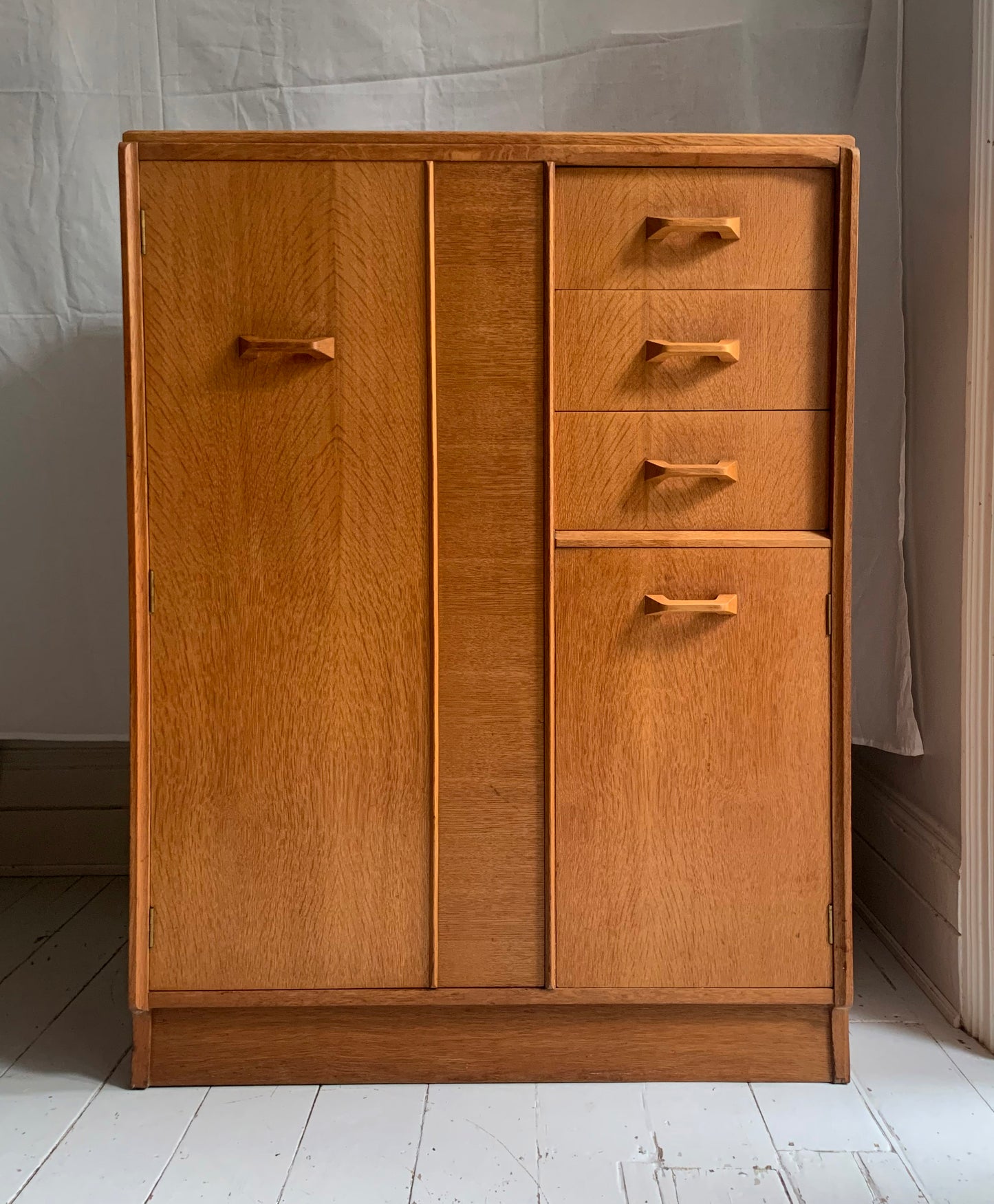 Mid Century G-Plan / E Gomme Teak Brandon Gentleman's Tall Boy Chest / Wardrobe