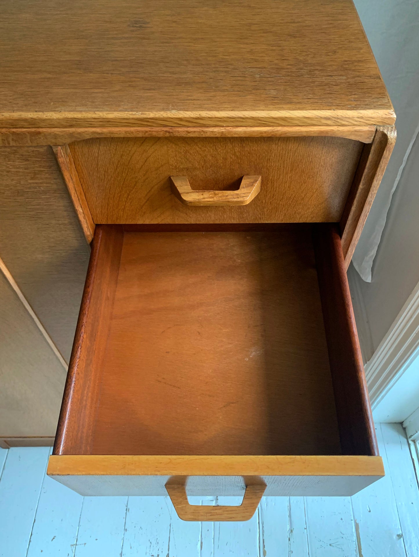 Mid Century G-Plan / E Gomme Teak Brandon Gentleman's Tall Boy Chest / Wardrobe