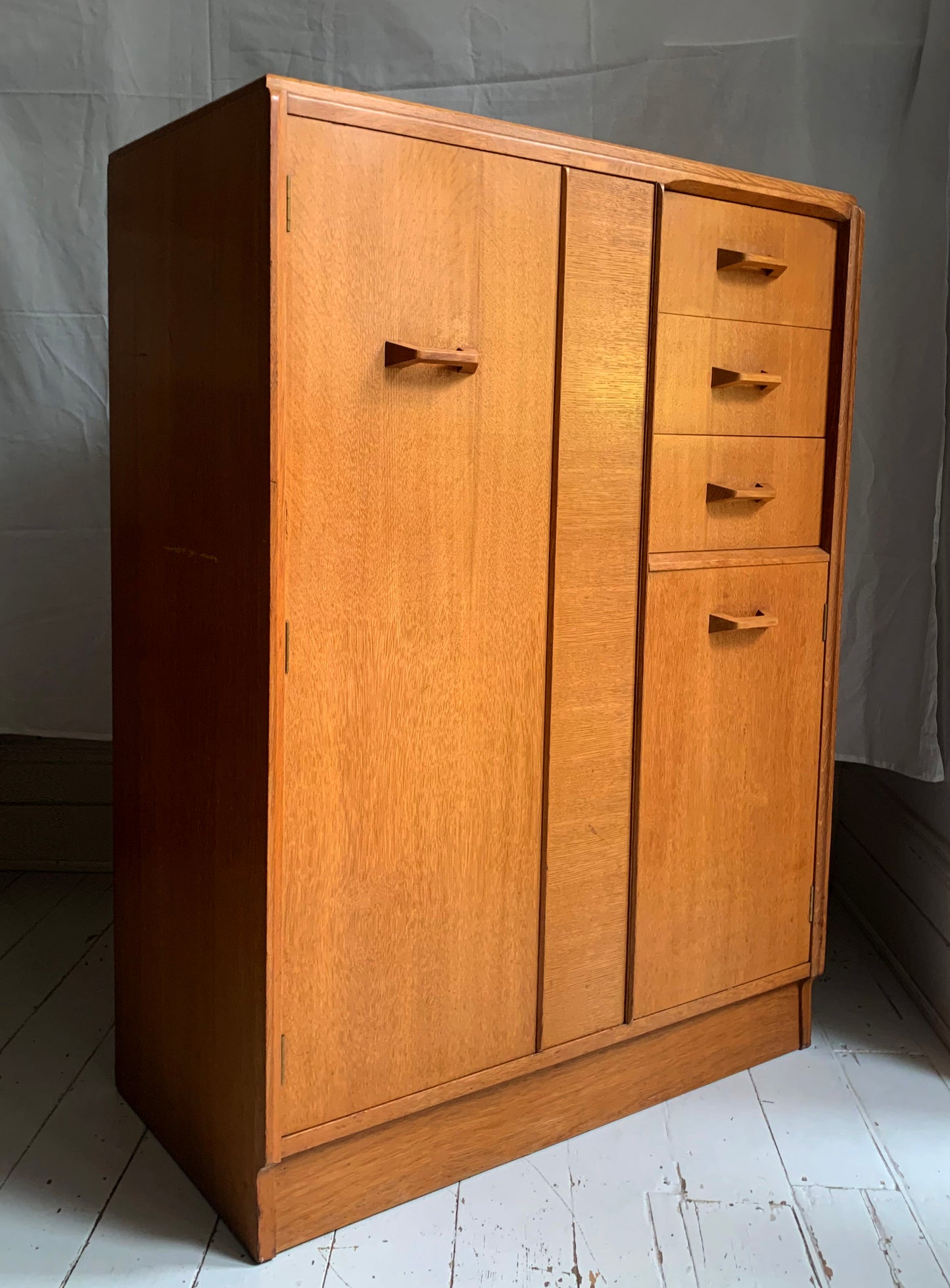 Mid Century G-Plan / E Gomme Teak Brandon Gentleman's Tall Boy Chest / Wardrobe