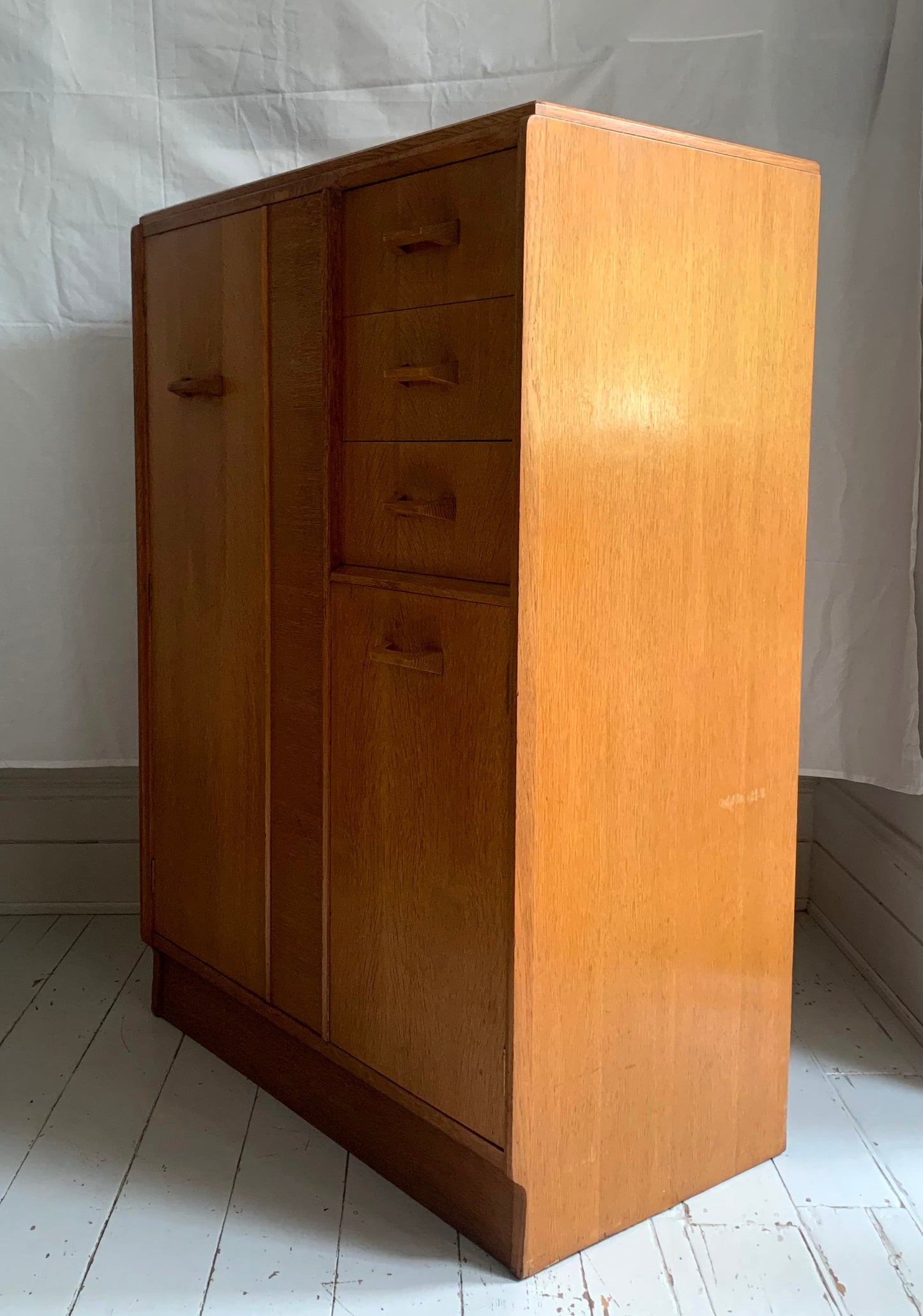 Mid Century G-Plan / E Gomme Teak Brandon Gentleman's Tall Boy Chest / Wardrobe