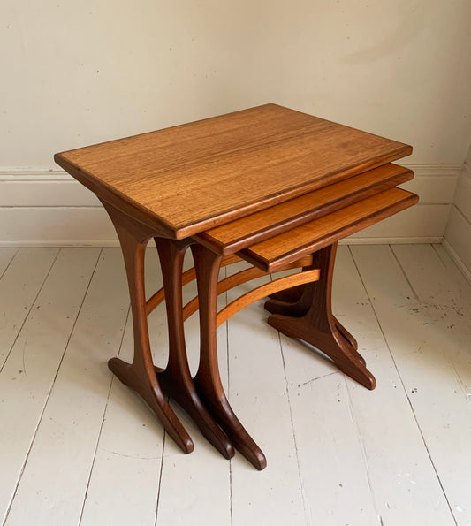 Vintage 1960s G-Plan Fresco Set Of Three Nesting Tables