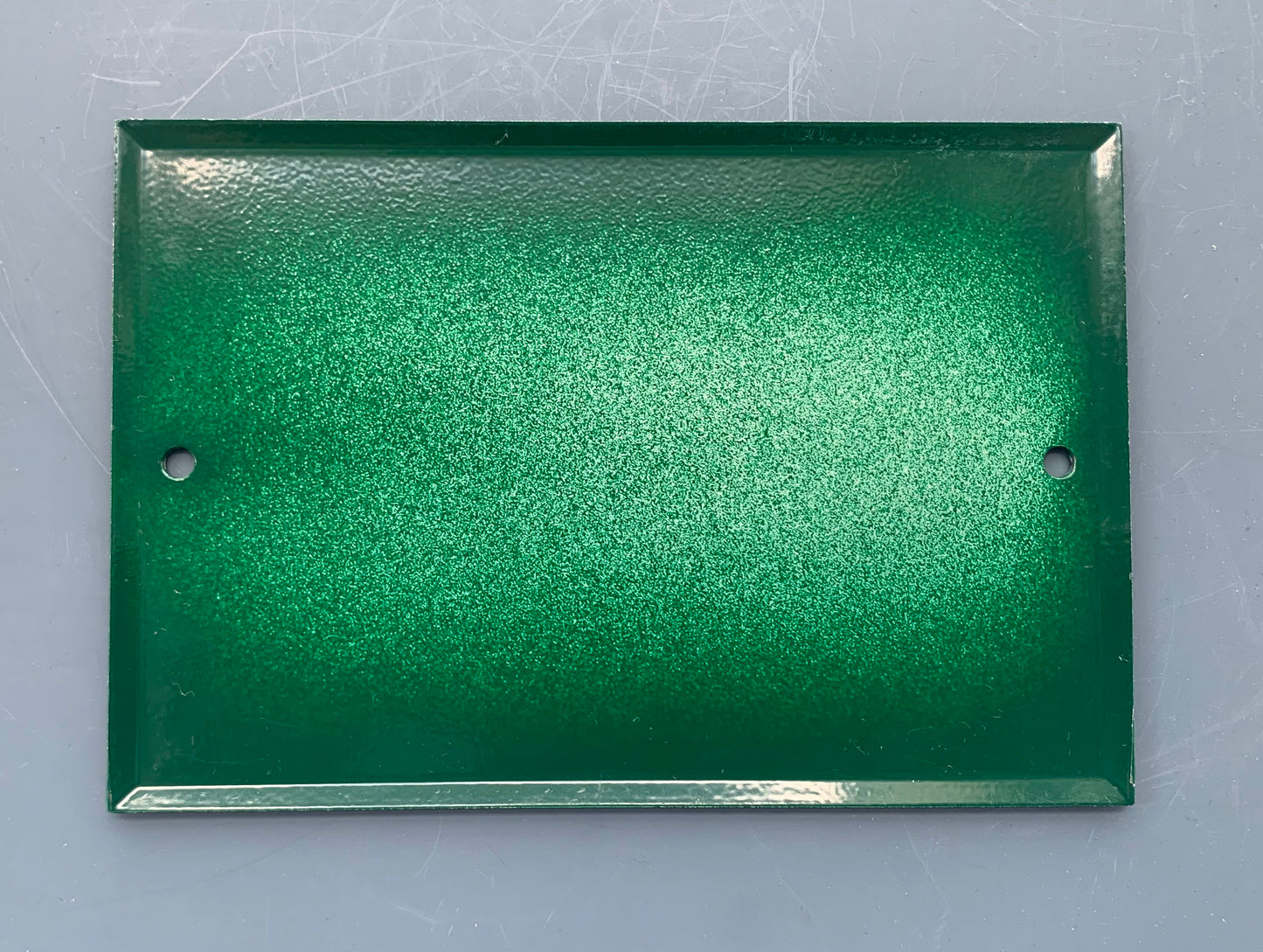 Green French Enamel # 33 Door Number / Plaque - White on Dark Green