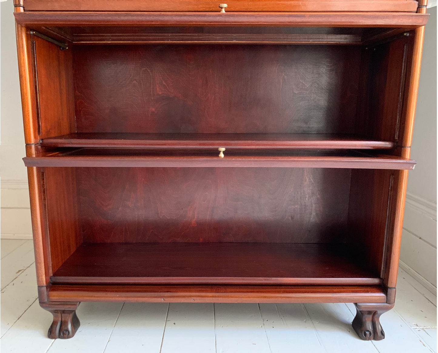 Vintage Four-Part Barristers Bookcase, with Fall Front Bureau, Gunn Furniture