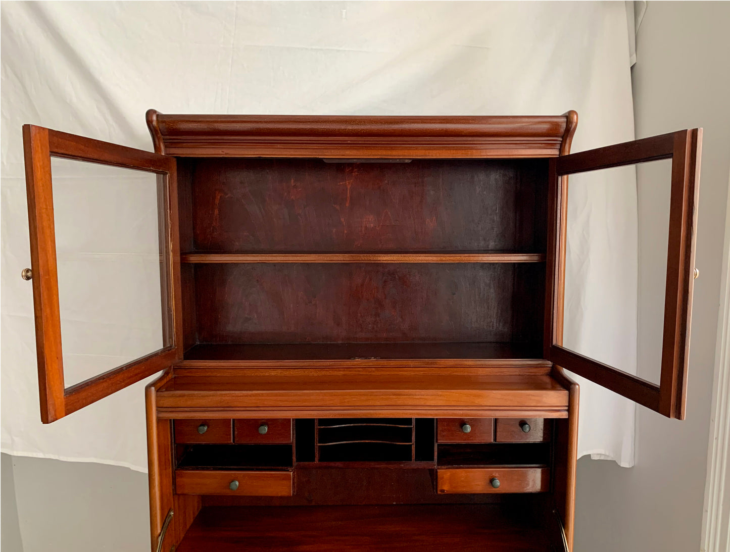 Vintage Four-Part Barristers Bookcase, with Fall Front Bureau, Gunn Furniture