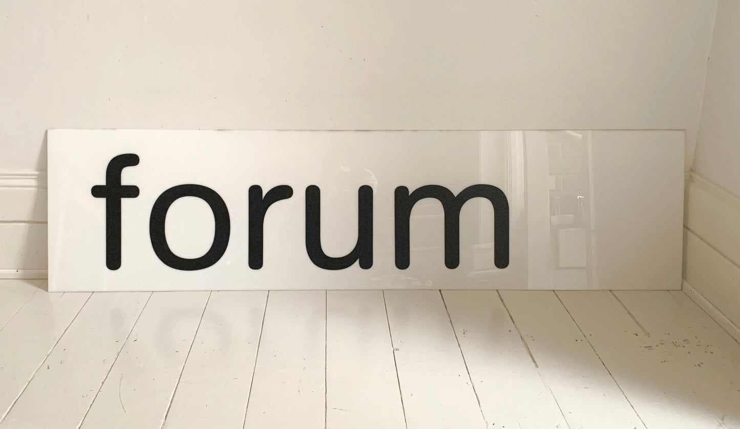 Original Kentish Town Forum HMV Forum venue opaque Perspex large sign