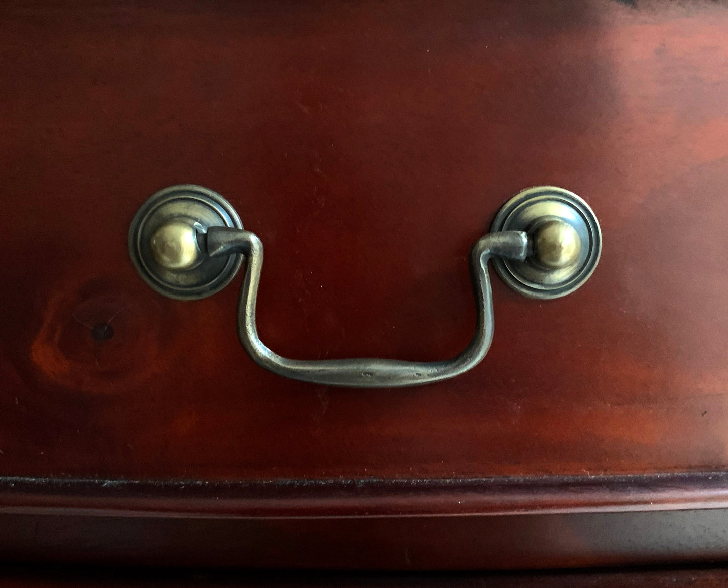 Handmade Elegant Mahogany Seven Drawer Tall Boy Chest of Drawers with Bow Front