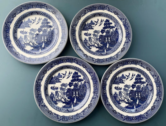 Johnson Brothers Blue Willow 4 x Small 18cm Side Plates