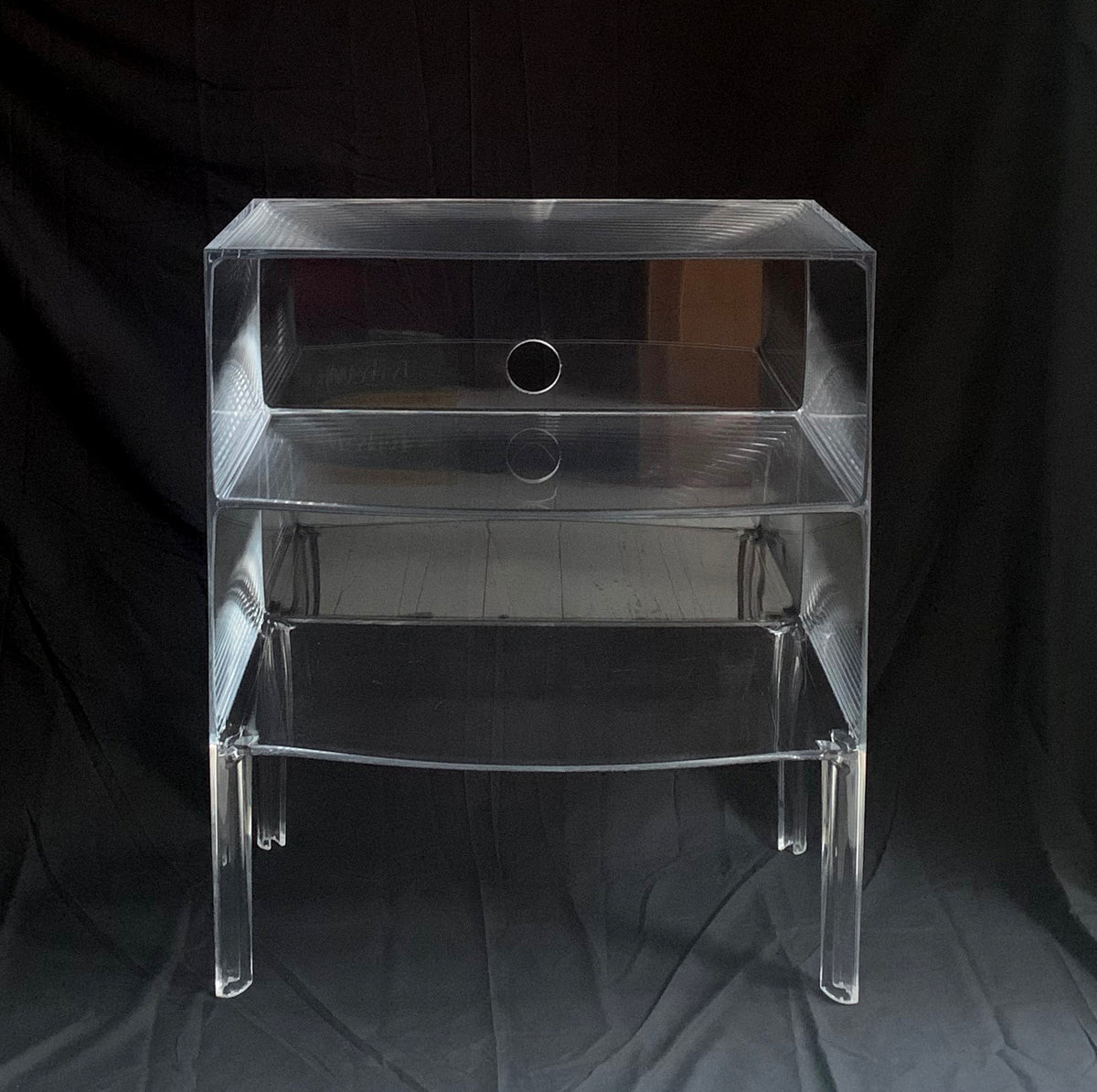 Stunning Kartell Ghost Buster Crystal Three Tier Shelving Unit