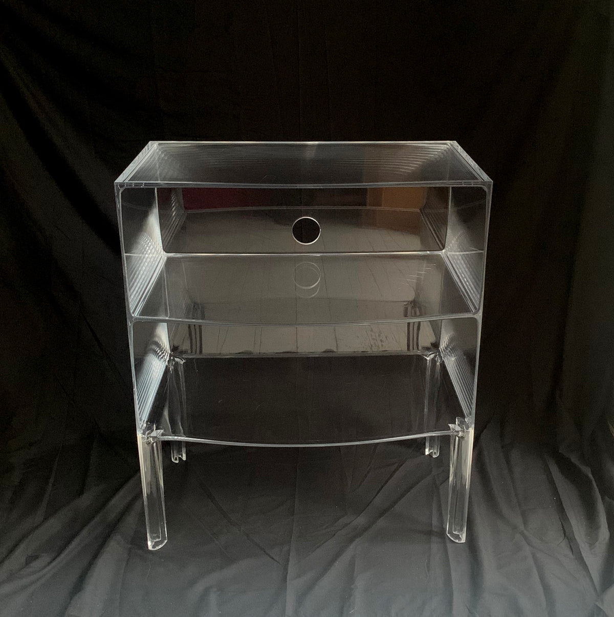 Stunning Kartell Ghost Buster Crystal Three Tier Shelving Unit