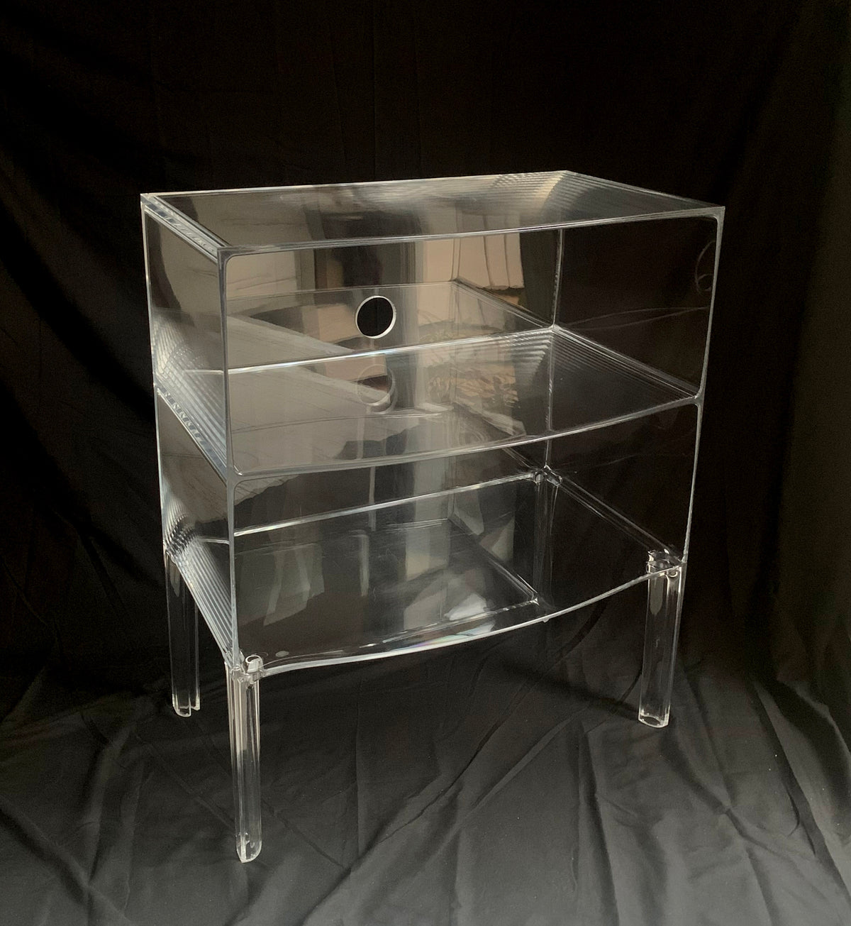 Stunning Kartell Ghost Buster Crystal Three Tier Shelving Unit