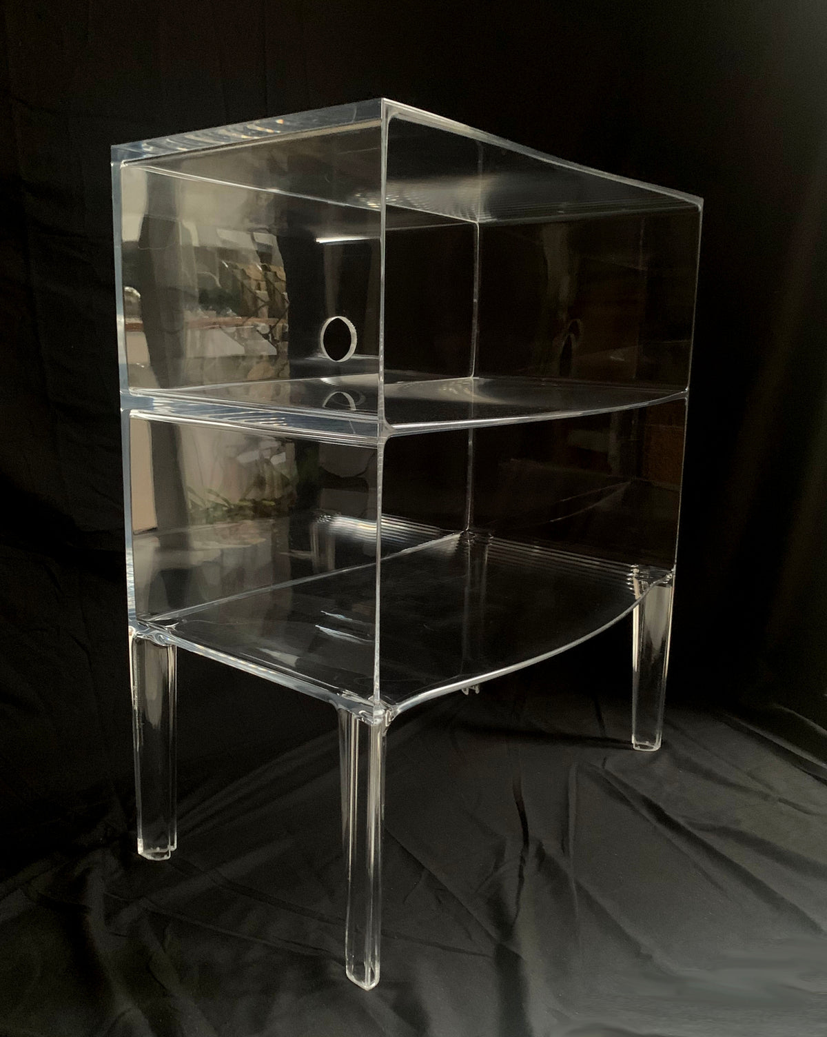 Stunning Kartell Ghost Buster Crystal Three Tier Shelving Unit