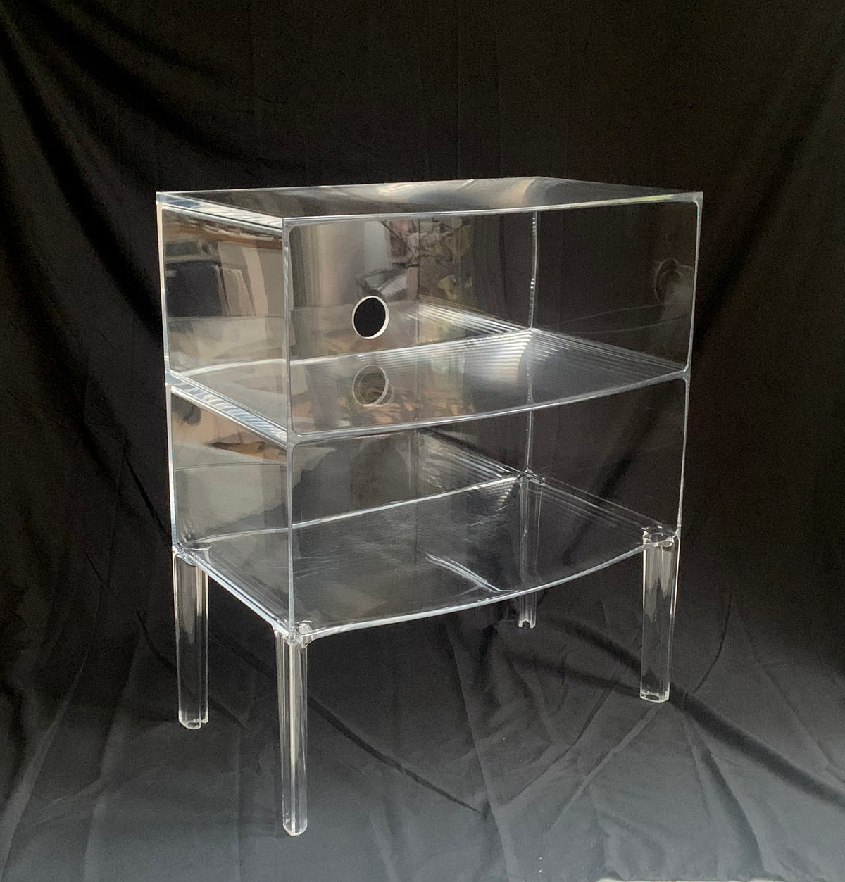 Stunning Kartell Ghost Buster Crystal Three Tier Shelving Unit