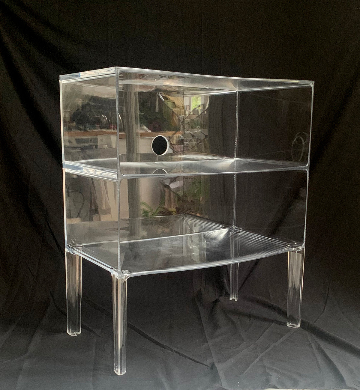 Stunning Kartell Ghost Buster Crystal Three Tier Shelving Unit