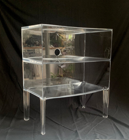 Stunning Kartell Ghost Buster Crystal Three Tier Shelving Unit