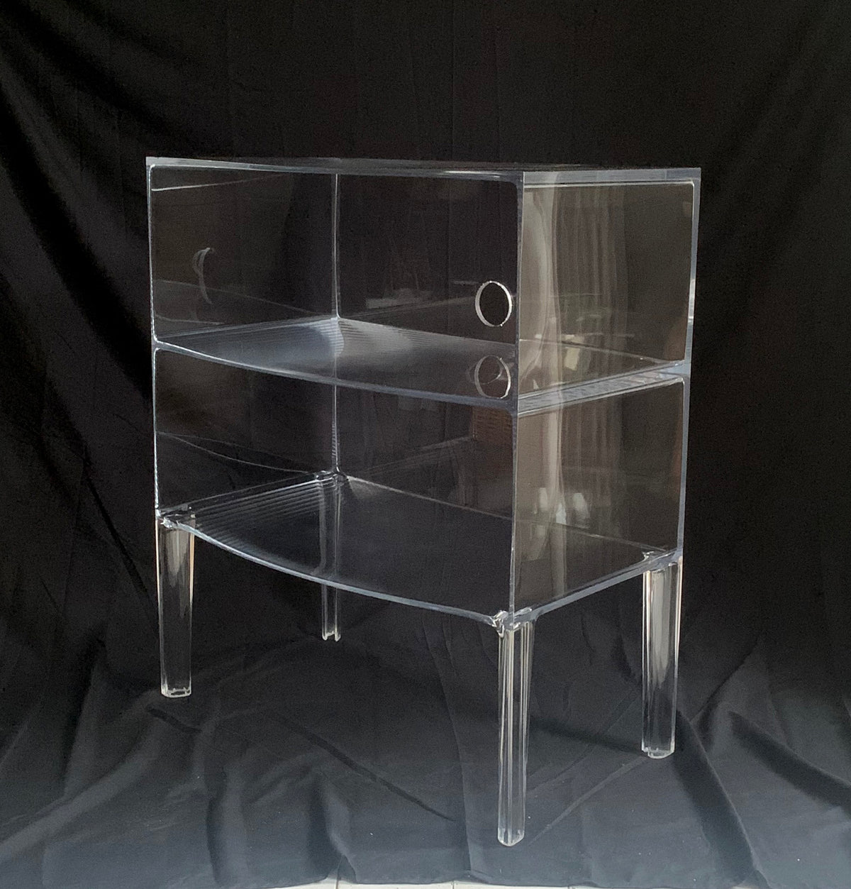 Stunning Kartell Ghost Buster Crystal Three Tier Shelving Unit