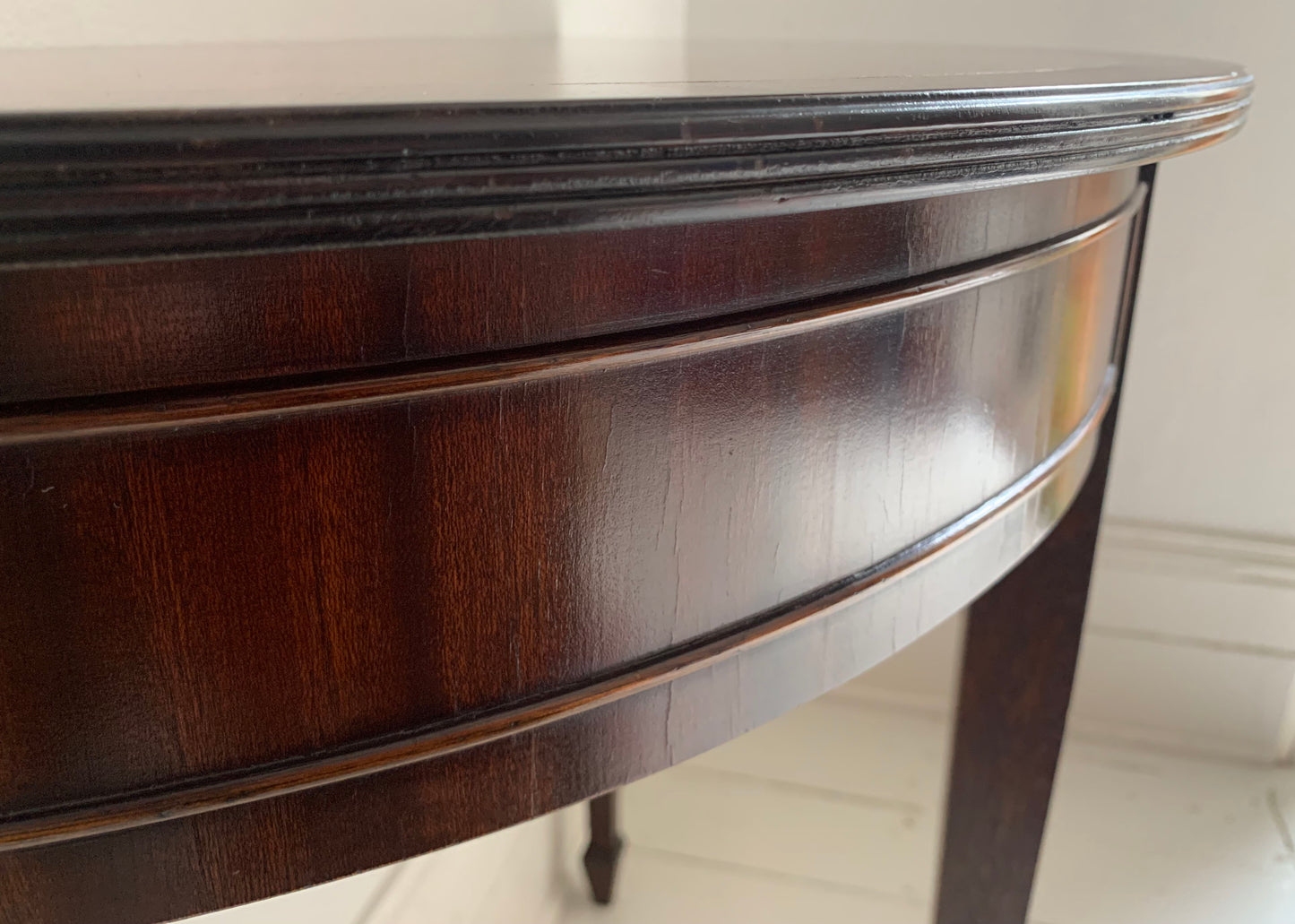 Fabulous Georgian Style Demi Lune Mahogany Hall / Console Table