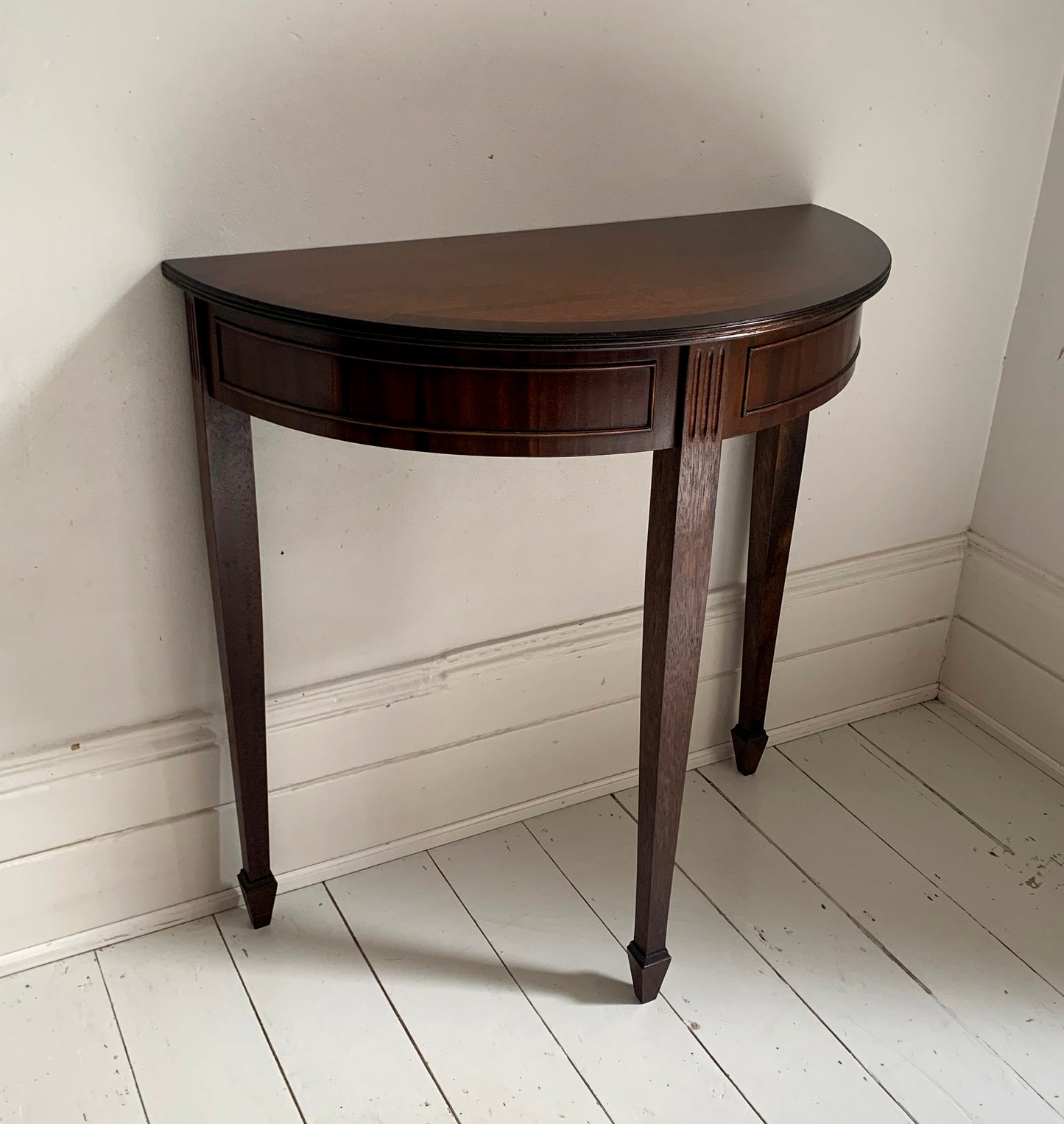 Fabulous Georgian Style Demi Lune Mahogany Hall / Console Table