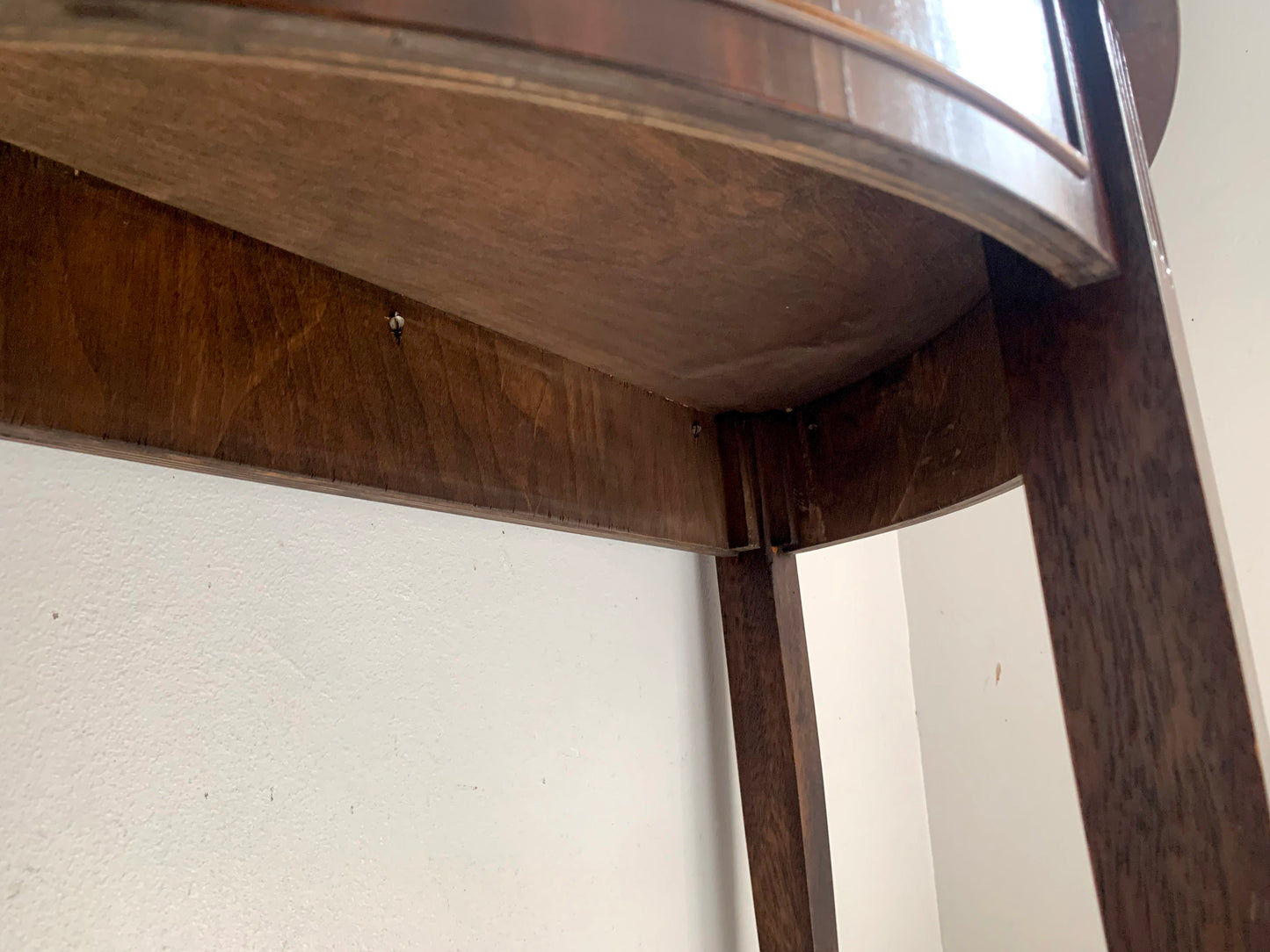 Fabulous Georgian Style Demi Lune Mahogany Hall / Console Table