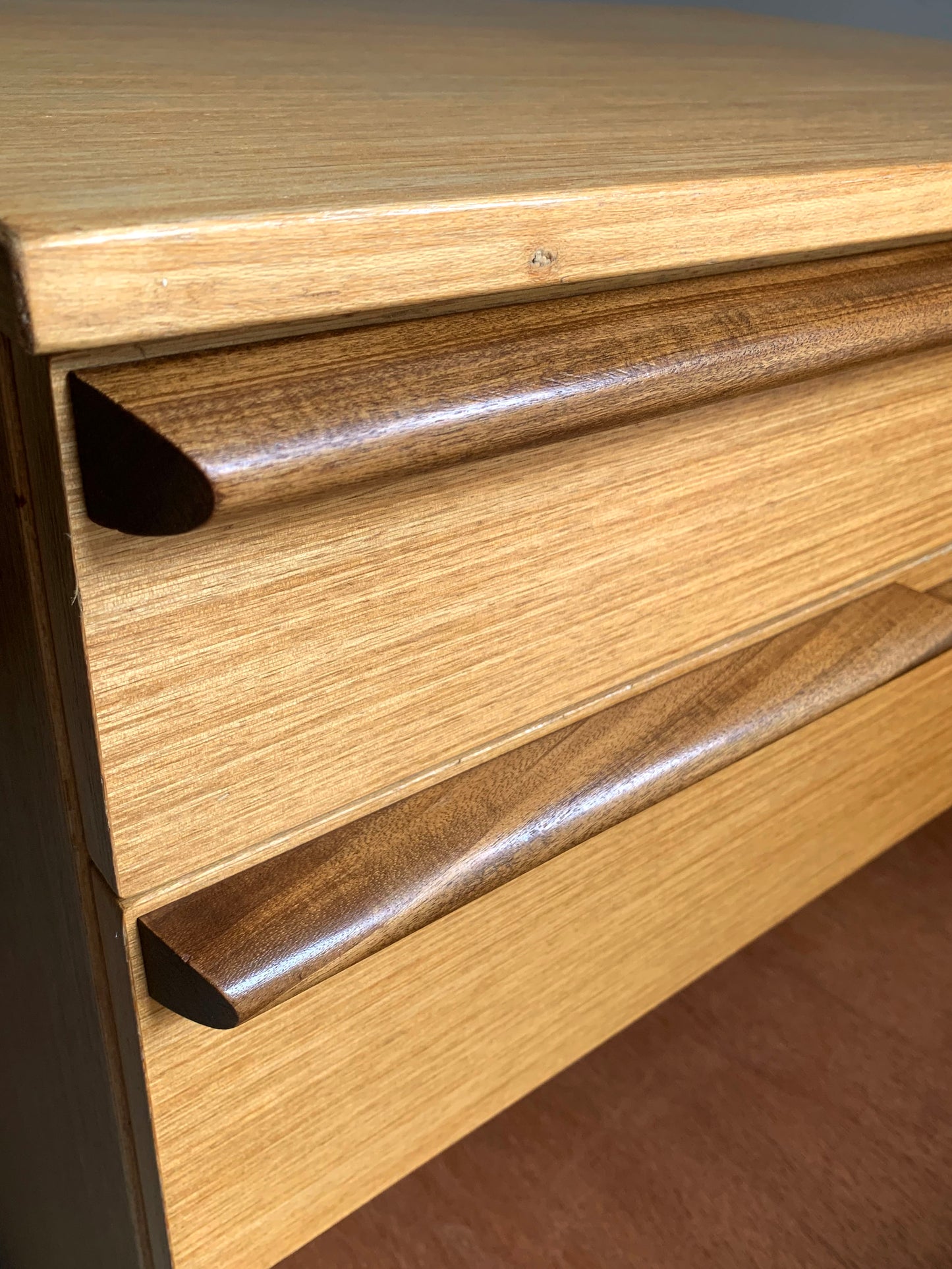 Mid Century Teak Six Drawer Chest of Drawers attributed to Avalon Furniture