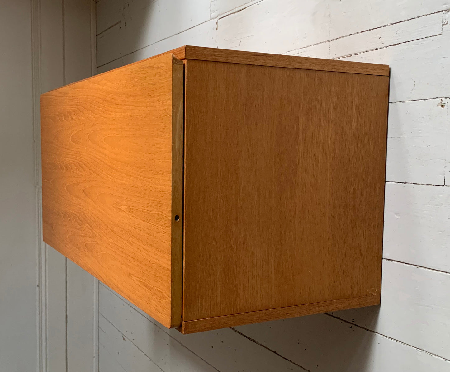 Mid Century Teak Beaver & Tapley 33 Wall Mounted Bureau / Desk / Cabinet