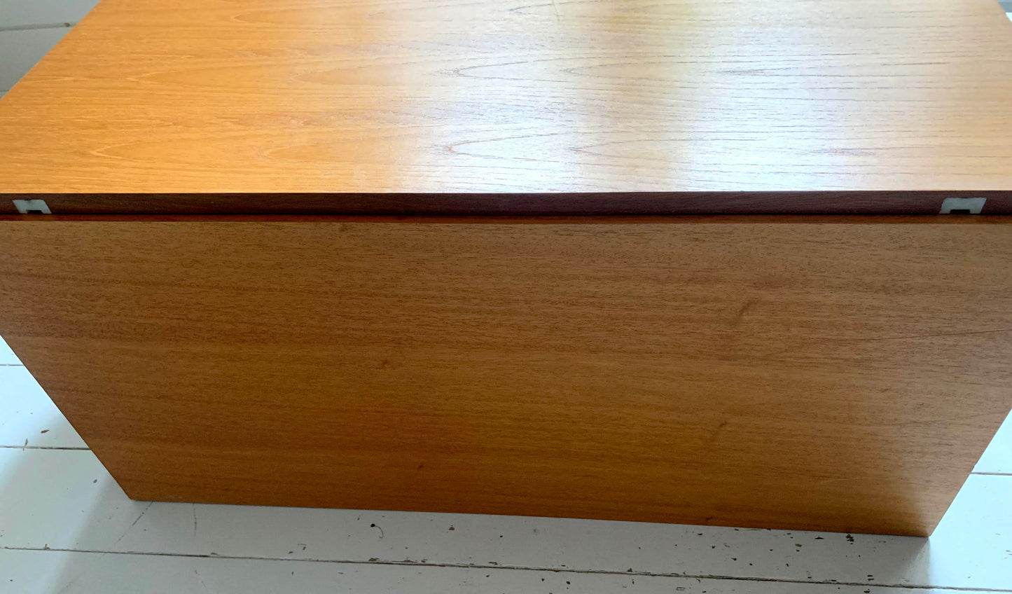 Mid Century Teak Beaver & Tapley 33 Wall Mounted Bureau / Desk / Cabinet