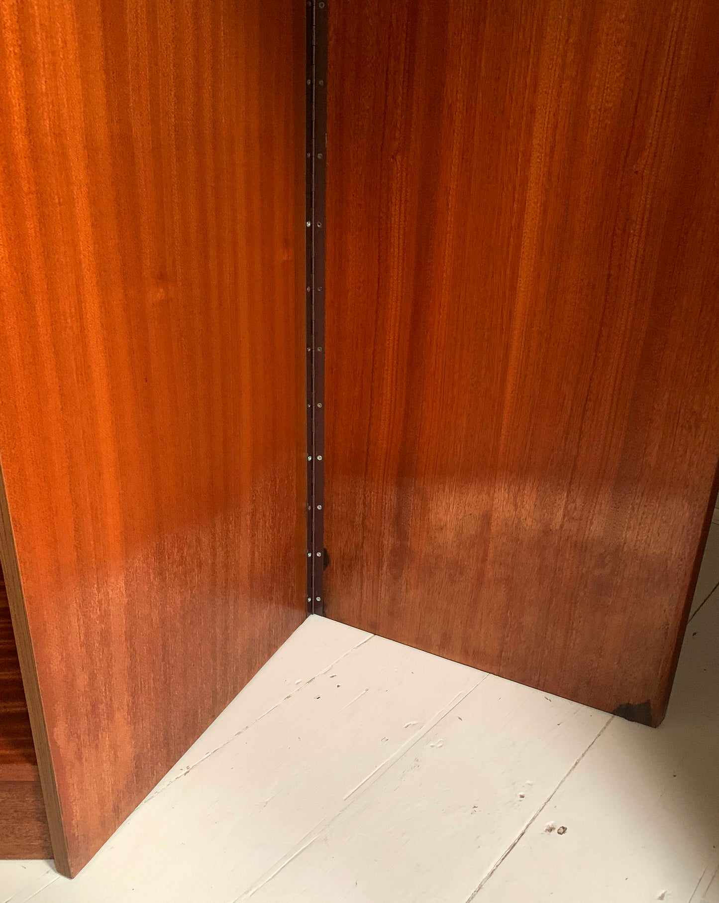 Vintage Mid Century Modern Teak Veneer Extending Drinks Bar