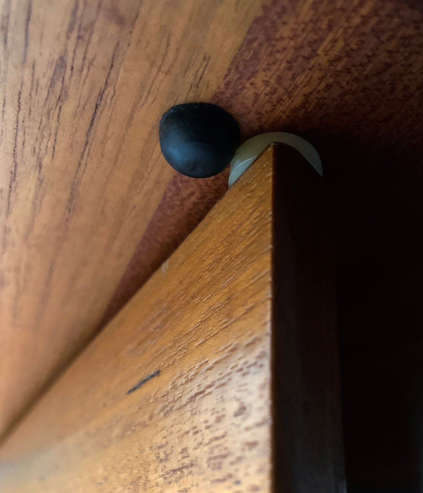 Vintage Mid Century Modern Teak Veneer Extending Drinks Bar