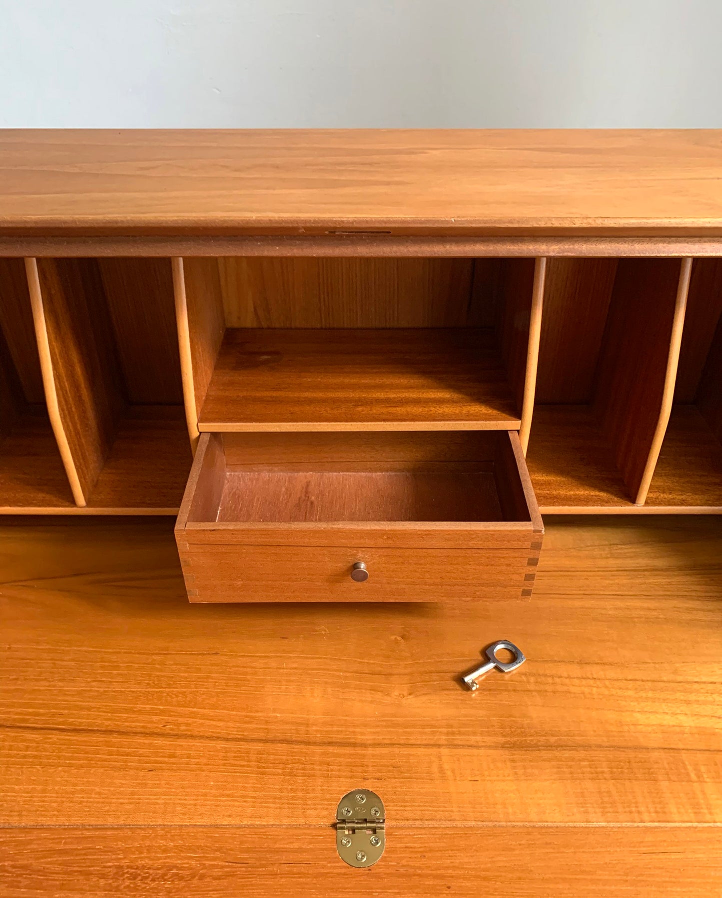 Mid Century Modern Teak Bureau / Desk / Chest of Drawers by Nathan