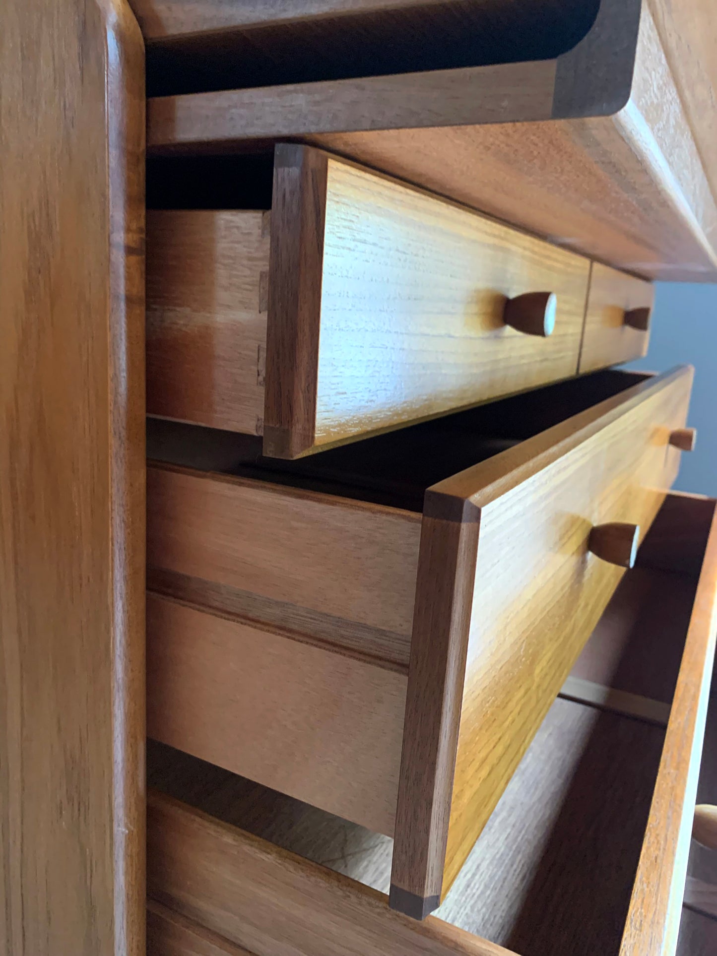 Mid Century Modern Teak Bureau / Desk / Chest of Drawers by Nathan
