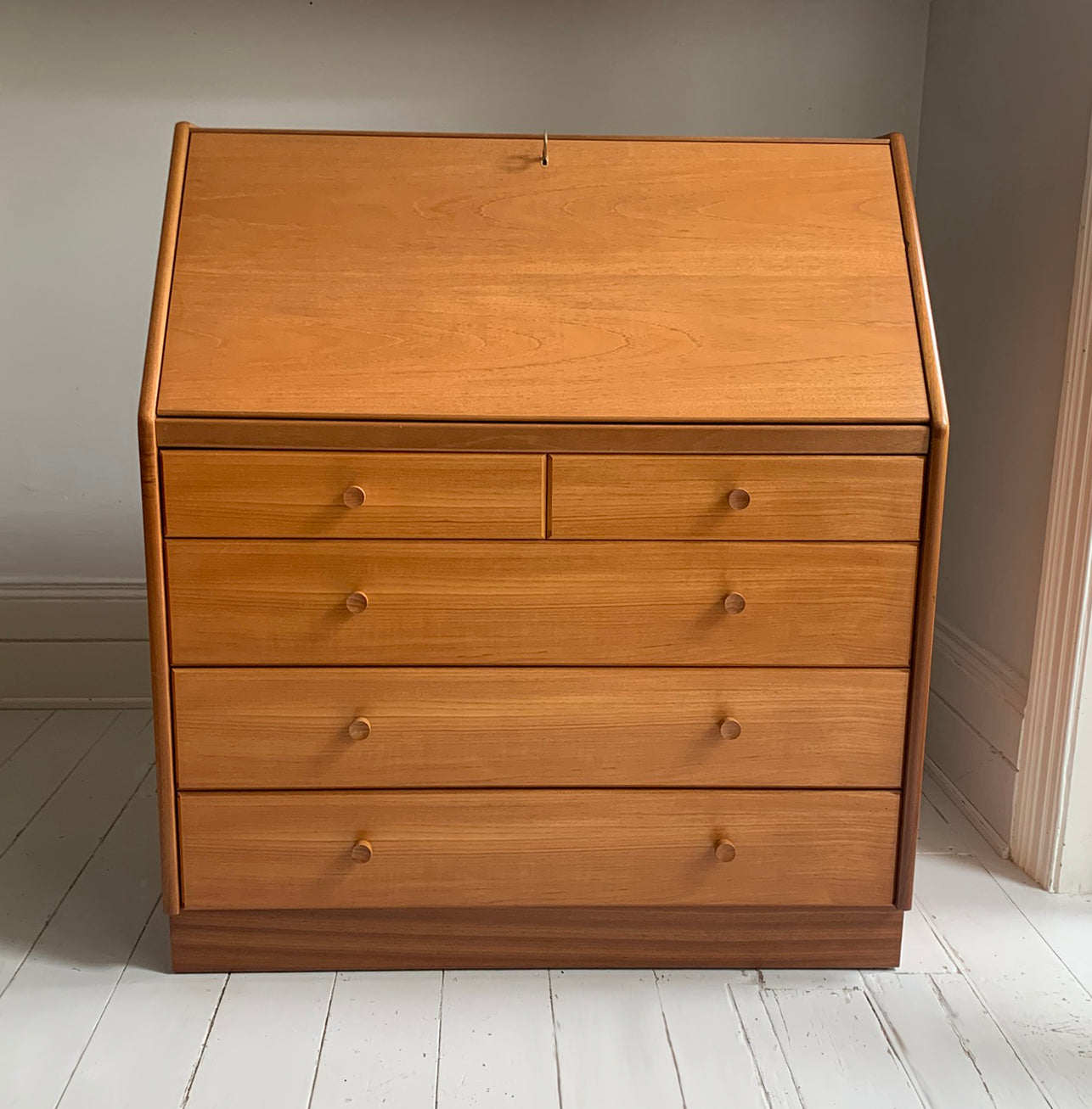 Mid Century Modern Teak Bureau / Desk / Chest of Drawers by Nathan