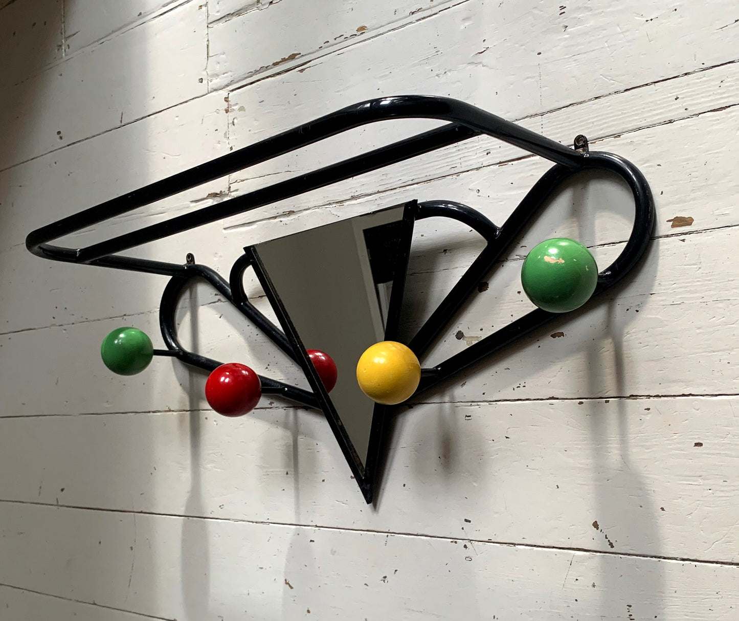 Roger Feraud Sputnik/Atomic Wall Rack & Coat Hook With Mirror 1950s/60s