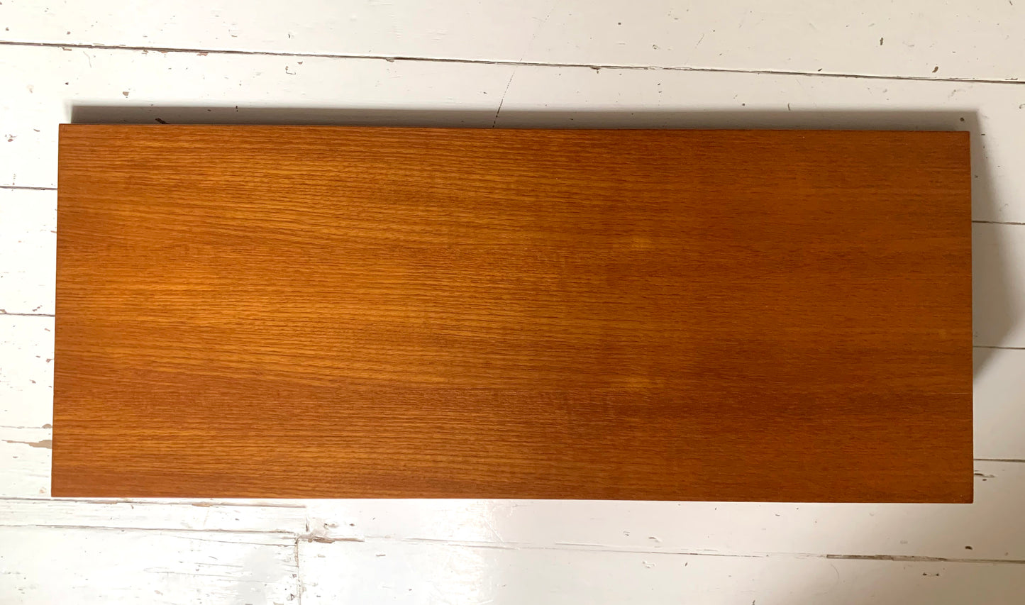 Mid Century Teak Beaver & Tapley 33 Wide Floating Shelf w/ Mounting Bracket #1