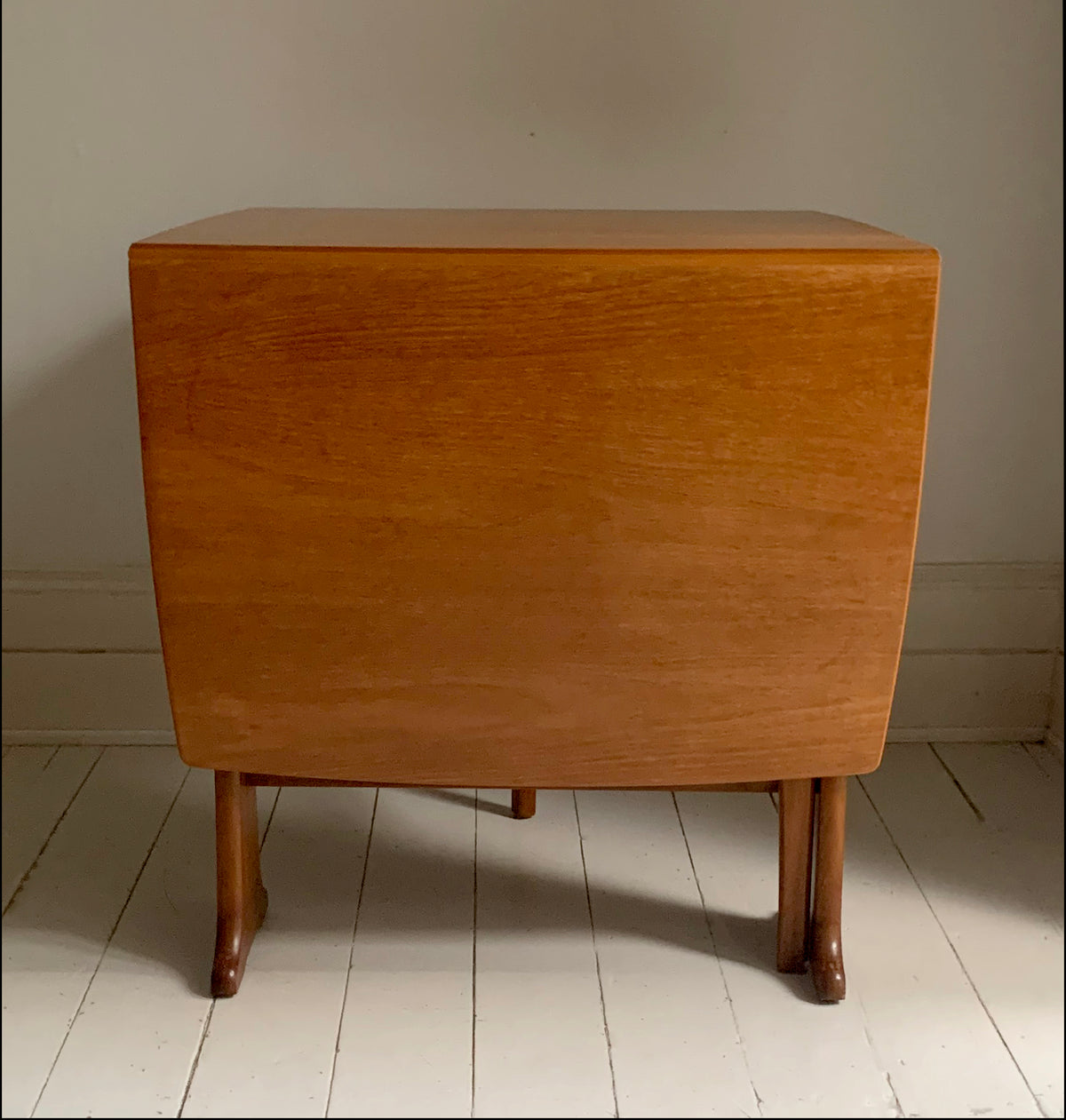 Mid Century Teak Dining Table - Drop Leaf And Extending, Seats Up to Six People