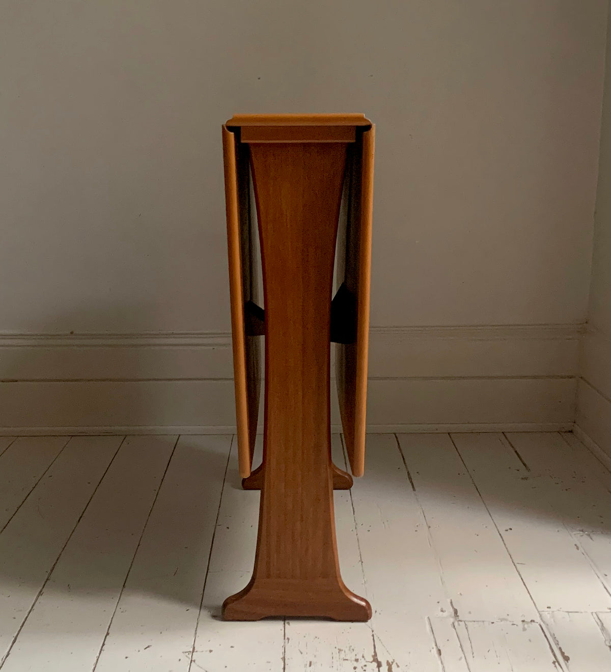 Mid Century Teak Dining Table - Drop Leaf And Extending, Seats Up to Six People