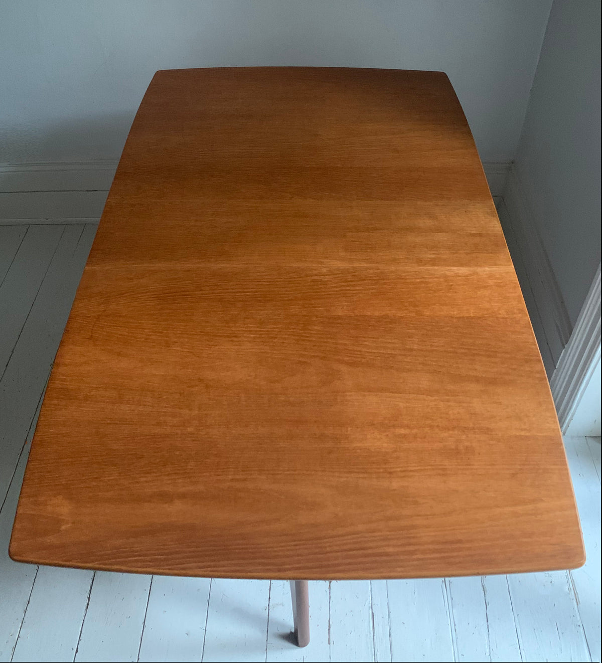 Mid Century Teak Dining Table - Drop Leaf And Extending, Seats Up to Six People