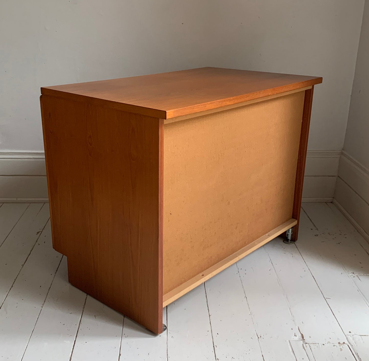 Mid Century Modern Teak Beaver & Tapley Free Standing Two-Door Media Cabinet