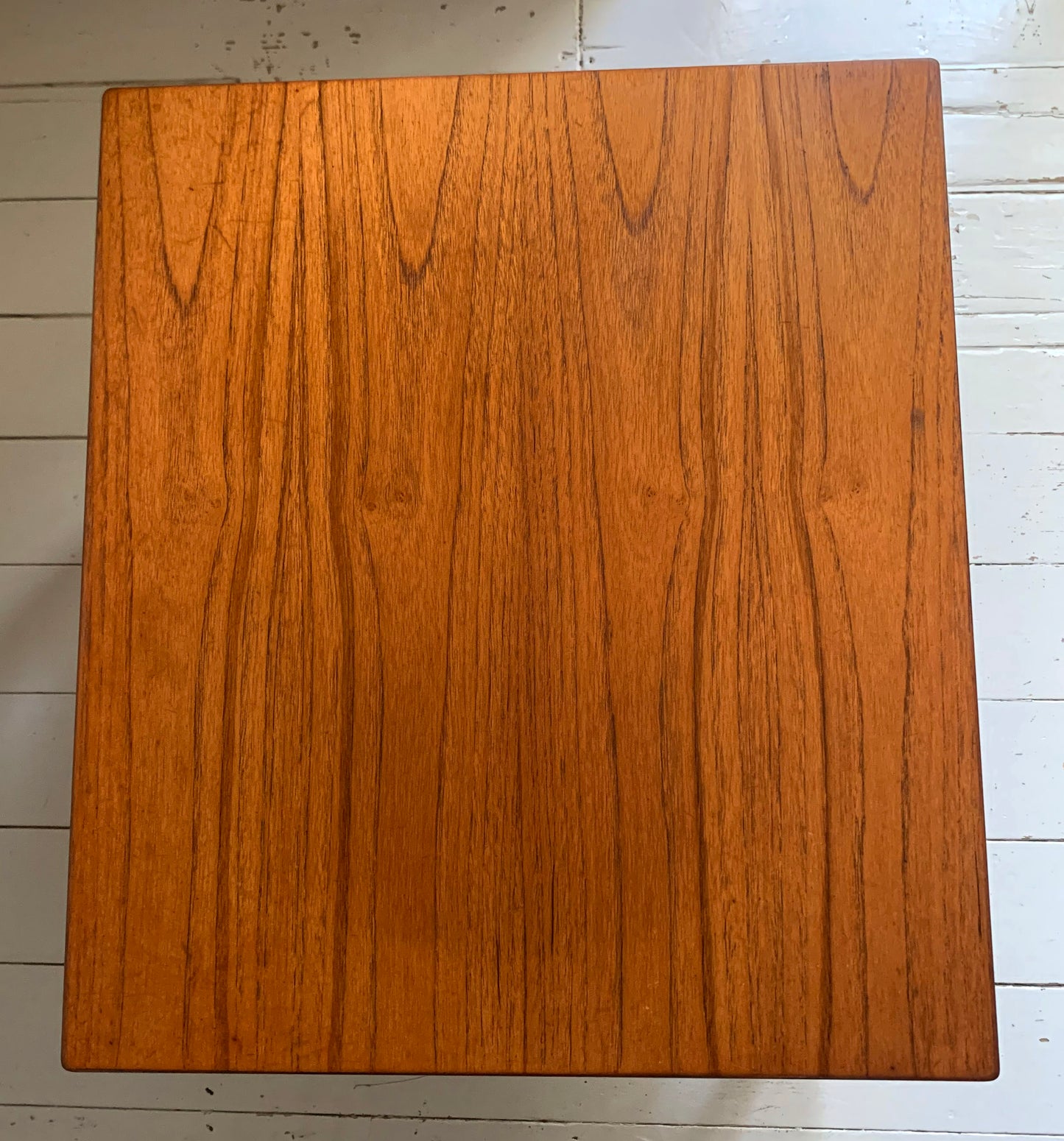 Vintage Mid Century Modern Teak Two Tier Trolley Table on Castors