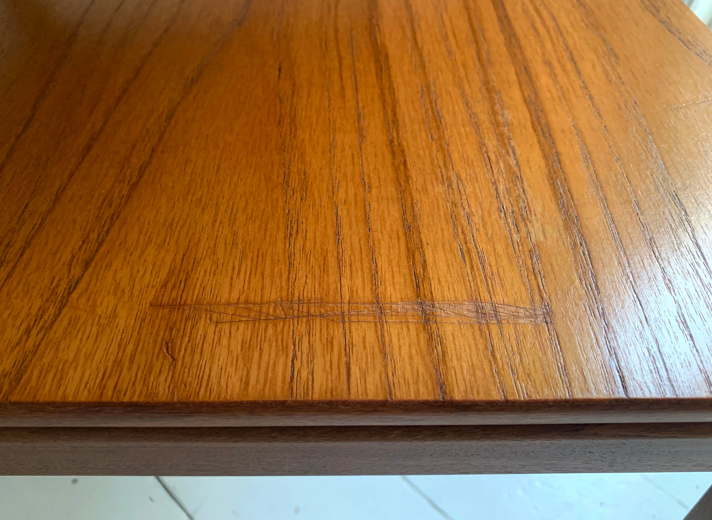 Vintage Mid Century Modern Teak Two Tier Trolley Table on Castors