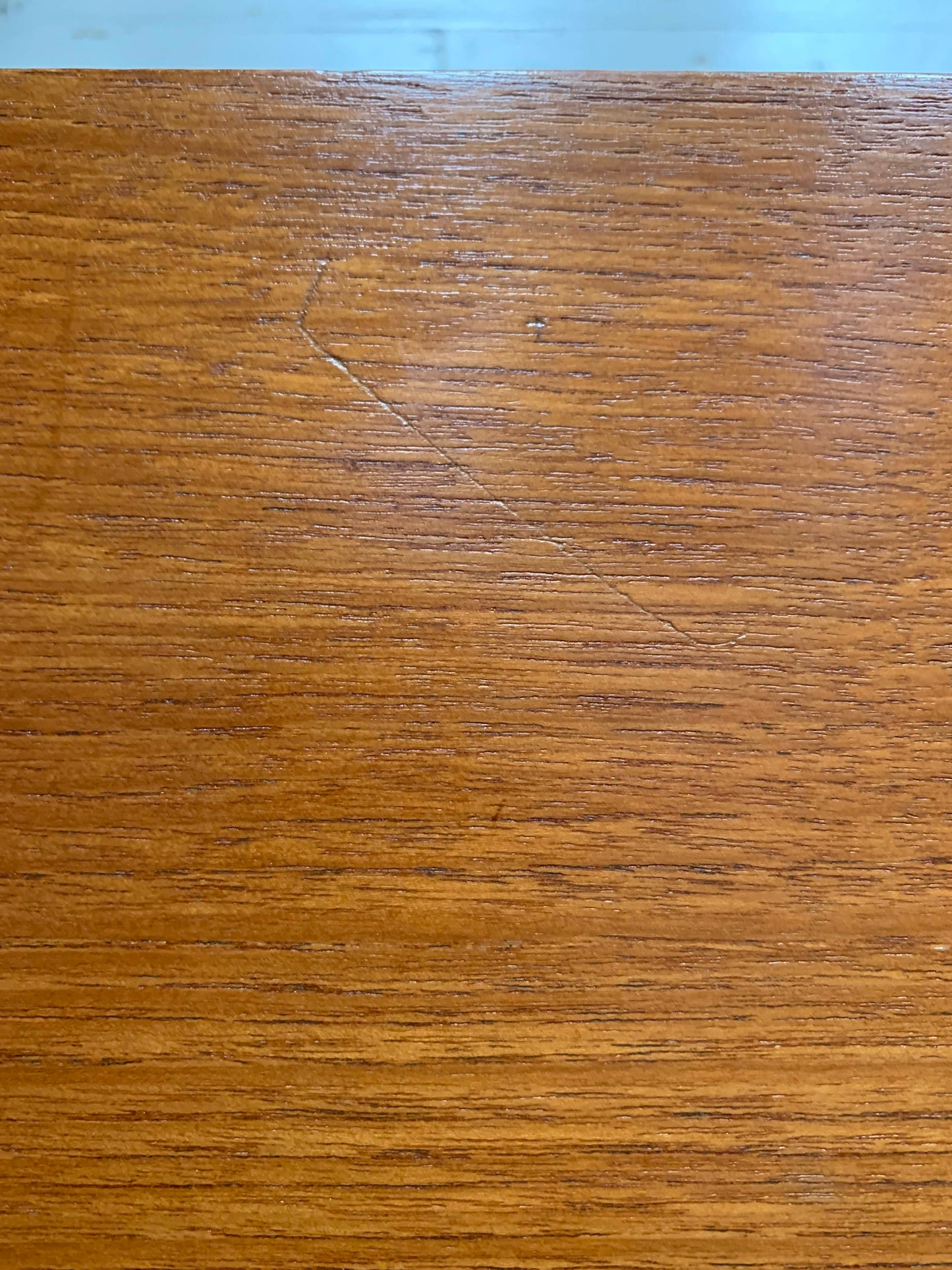 Mid Century Teak &amp; Black Vinyl Telephone Table with Drawers by Times Furniture