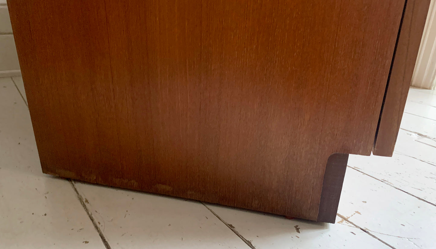 Mid Century Nathan Squares Teak Side Board, Cupboard, Media Cabinet