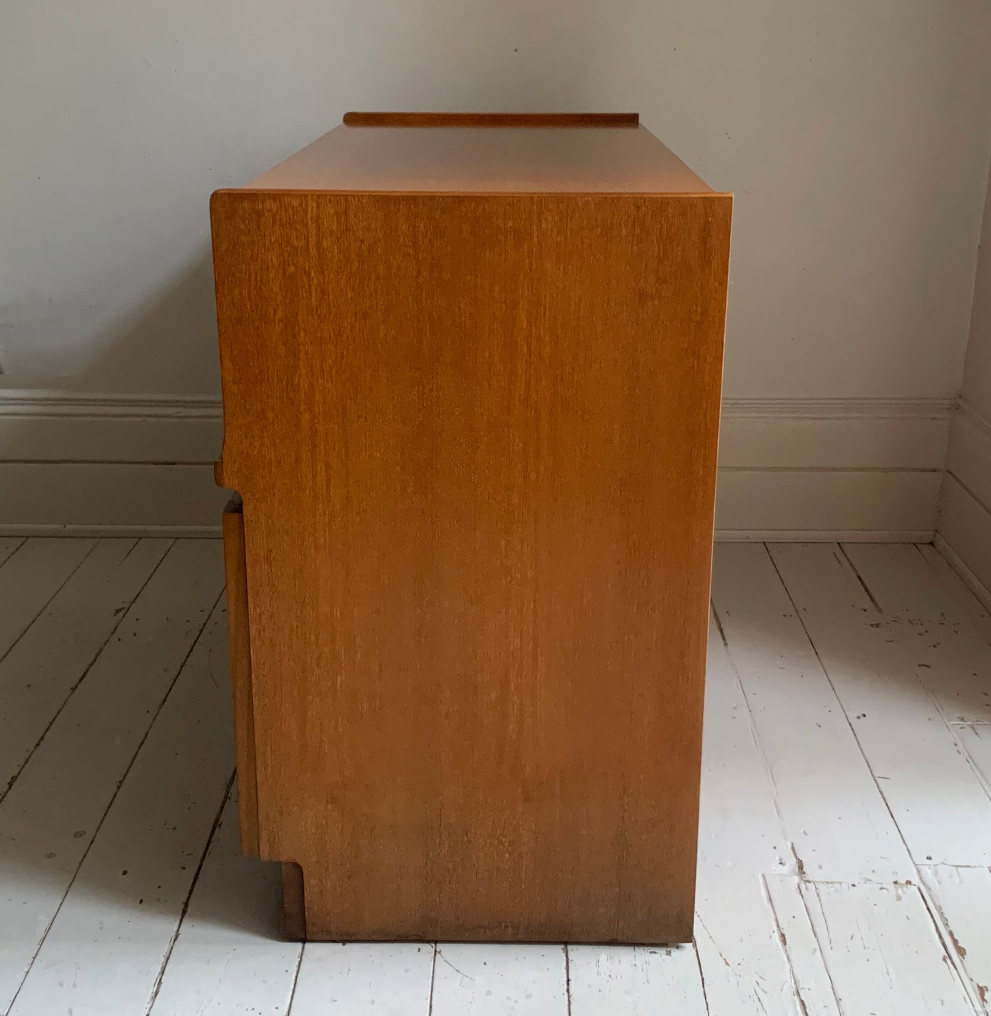 Mid Century Nathan Squares Teak Side Board, Cupboard, Media Cabinet